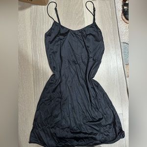 Black slip dress